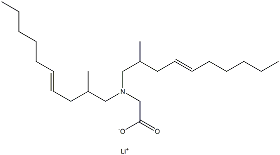 N,N-Bis(2-methyl-4-decenyl)glycine lithium salt 结构式