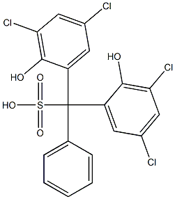 Bis(3,5-dichloro-2-hydroxyphenyl)phenylmethanesulfonic acid 结构式