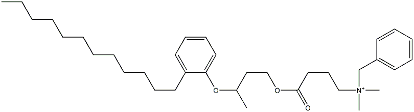 N,N-Dimethyl-N-benzyl-N-[3-[[3-(2-dodecylphenyloxy)butyl]oxycarbonyl]propyl]aminium 结构式