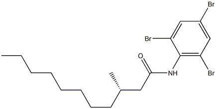 [S,(-)]-N-(2,4,6-Tribromophenyl)-3-methylundecanamide 结构式
