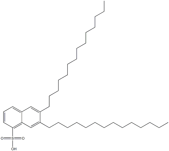 6,7-Ditetradecyl-1-naphthalenesulfonic acid 结构式