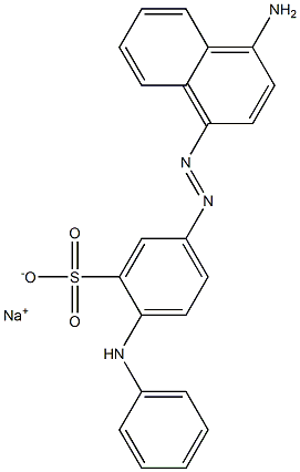 5-(4-Amino-1-naphtylazo)-2-anilinobenzenesulfonic acid sodium salt 结构式