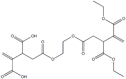 4,4'-[Ethylenebis(oxycarbonyl)]bis(1-butene-2,3-dicarboxylic acid diethyl) ester 结构式