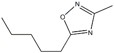 5-Pentyl-3-methyl-1,2,4-oxadiazole 结构式