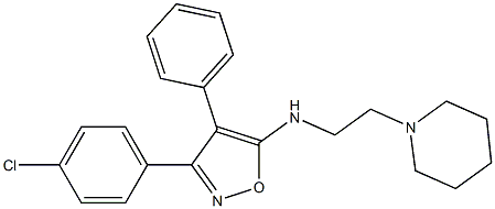 5-[N-(2-Piperidinoethyl)amino]-4-phenyl-3-(4-chlorophenyl)isoxazole 结构式