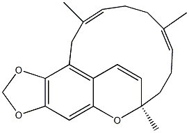 (6R,11Z,15E)-6,11,15-Trimethyl-9,6-nonano-6H-1,3-dioxolo[4,5-g][1]benzopyran-11,15-diene 结构式