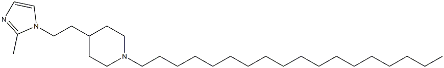 4-[2-(2-Methyl-1H-imidazol-1-yl)ethyl]-1-octadecylpiperidine 结构式