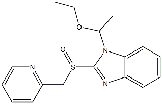 1-(1-Ethoxyethyl)-2-[(2-pyridinyl)methylsulfinyl]-1H-benzimidazole 结构式