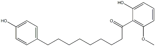 1-(2-Hydroxy-6-methoxyphenyl)-9-(4-hydroxyphenyl)nonan-1-one 结构式