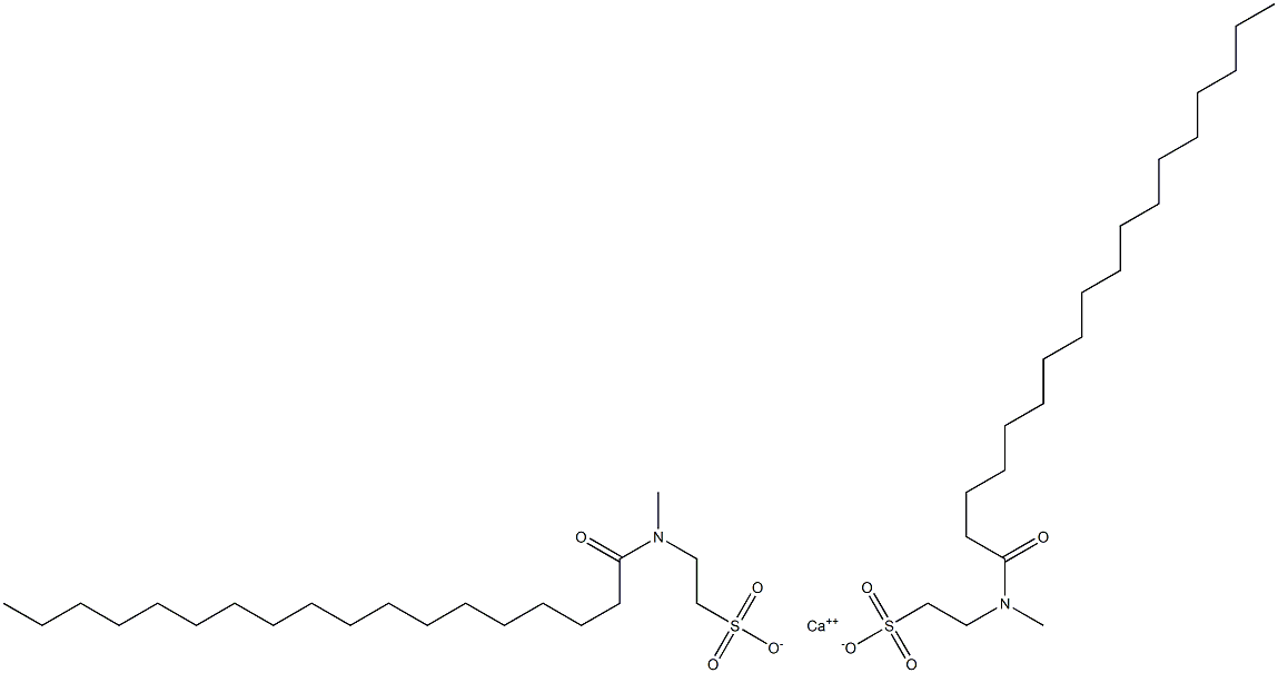 Bis(N-octadecanoyl-N-methyltaurine)calcium salt 结构式