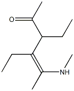 3,4-Diethyl-2-[methylamino]-2-hexen-5-one 结构式