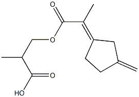 2-Methylene-1,3-propanediyl 1-[(2Z)-2-methyl-2-butenoate]3-isobutyrate 结构式