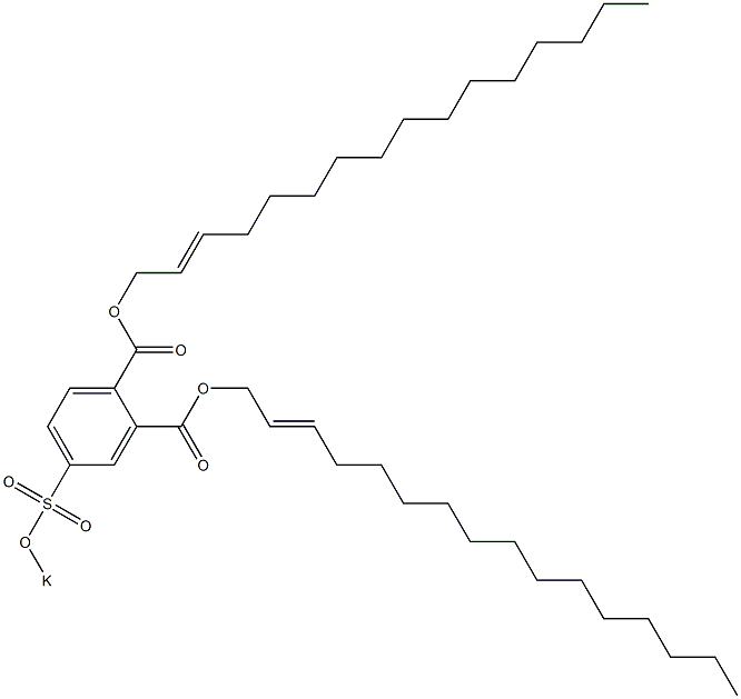 4-(Potassiosulfo)phthalic acid di(2-hexadecenyl) ester 结构式