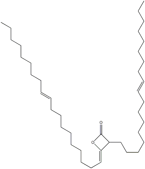 3-(9-Octadecenyl)-4-(10-nonadecen-1-ylidene)oxetan-2-one 结构式