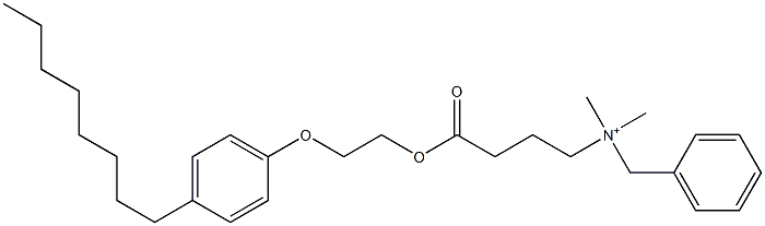 N,N-Dimethyl-N-benzyl-N-[3-[[2-(4-octylphenyloxy)ethyl]oxycarbonyl]propyl]aminium 结构式