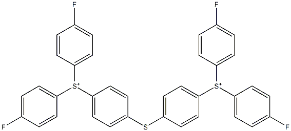 Thiobis(4,1-phenylene)bis[bis(4-fluorophenyl)sulfonium] 结构式