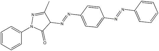 1-Phenyl-3-methyl-4-[4-(phenylazo)phenylazo]-1H-pyrazol-5(4H)-one 结构式