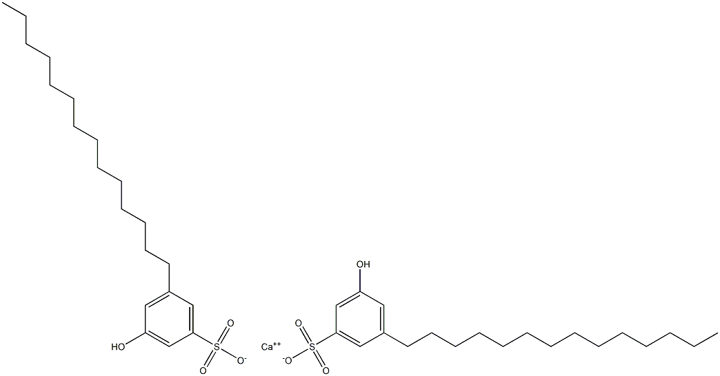 Bis(3-hydroxy-5-tetradecylbenzenesulfonic acid)calcium salt 结构式