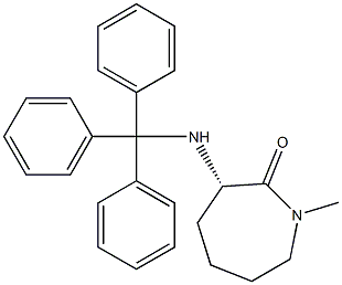 (3S)-1-Methyl-3-tritylamino-1,3,4,5,6,7-hexahydro-2H-azepin-2-one 结构式