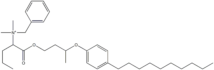 N,N-Dimethyl-N-benzyl-N-[1-[[3-(4-decylphenyloxy)butyl]oxycarbonyl]butyl]aminium 结构式