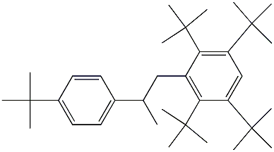 1-(2,3,5,6-Tetra-tert-butylphenyl)-2-(4-tert-butylphenyl)propane 结构式