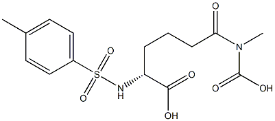 (-)-N-Tosyl-5-(carboxymethylcarbamoyl)-D-norvaline 结构式