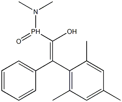 1-[(Dimethylamino)phosphinyl]-2-phenyl-2-mesitylethen-1-ol 结构式