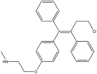 4-Chloro-1,2-diphenyl-1-[4-(2-methylaminoethoxy)phenyl]-1-butene 结构式