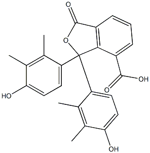 1,3-Dihydro-1,1-bis(4-hydroxy-2,3-dimethylphenyl)-3-oxoisobenzofuran-7-carboxylic acid 结构式