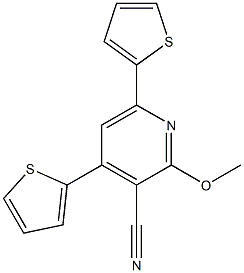 2-Methoxy-4,6-bis(2-thienyl)-3-pyridinecarbonitrile 结构式