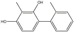 2-Methyl-4-(2-methylphenyl)benzene-1,3-diol 结构式