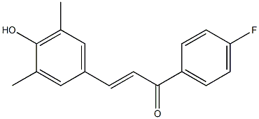 4'-Fluoro-4-hydroxy-3,5-dimethylchalcone 结构式