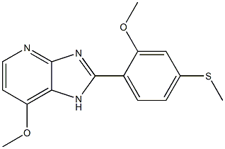 7-Methoxy-2-(2-methoxy-4-methylthiophenyl)-1H-imidazo[4,5-b]pyridine 结构式