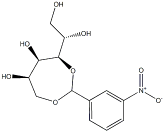 3-O,6-O-(3-Nitrobenzylidene)-D-glucitol 结构式