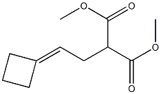 2-(2-Cyclobutylideneethyl)malonic acid dimethyl ester 结构式