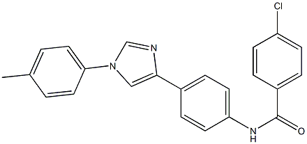 4-Chloro-N-[4-[1-[4-methylphenyl]-1H-imidazol-4-yl]phenyl]benzamide 结构式
