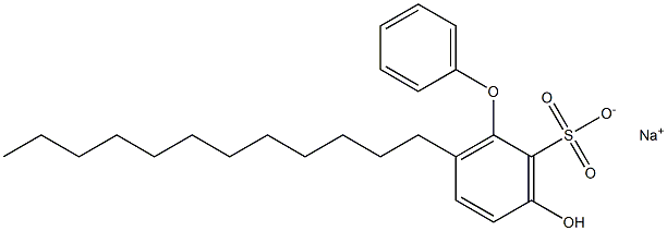 3-Hydroxy-6-dodecyl[oxybisbenzene]-2-sulfonic acid sodium salt 结构式