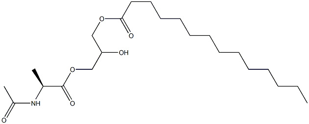 1-[(N-Acetyl-L-alanyl)oxy]-2,3-propanediol 3-tetradecanoate 结构式