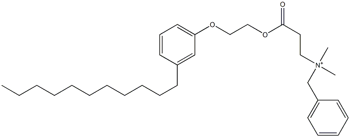 N,N-Dimethyl-N-benzyl-N-[2-[[2-(3-undecylphenyloxy)ethyl]oxycarbonyl]ethyl]aminium 结构式