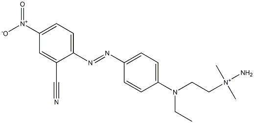 1-[2-[[4-[(2-Cyano-4-nitrophenyl)azo]phenyl]ethylamino]ethyl]-1,1-dimethylhydrazinium 结构式