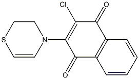 2-[[3,4-Dihydro-2H-1,4-thiazin]-4-yl]-3-chloro-1,4-naphthoquinone 结构式