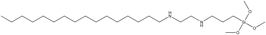 3-(Trimethoxysilyl)-N-[2-(hexadecylamino)ethyl]propan-1-amine 结构式