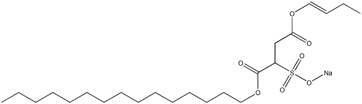 2-(Sodiosulfo)succinic acid 1-pentadecyl 4-(1-butenyl) ester 结构式
