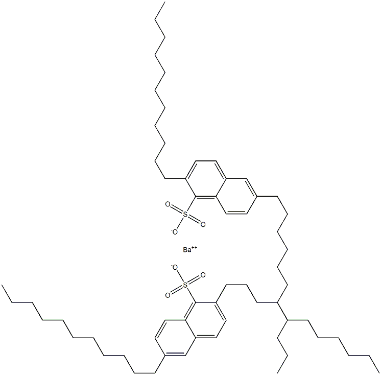 Bis(2,6-diundecyl-1-naphthalenesulfonic acid)barium salt 结构式