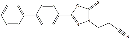 5-(Biphenyl-4-yl)-2-thioxo-1,3,4-oxadiazole-3-propiononitrile 结构式