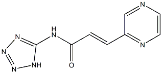 3-(2-Pyrazinyl)-N-(1H-tetrazole-5-yl)propenamide 结构式