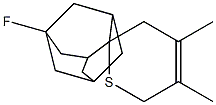 3,6-Dihydro-5'-fluoro-4,5-dimethylspiro[2H-thiopyran-2,2'-adamantane] 结构式