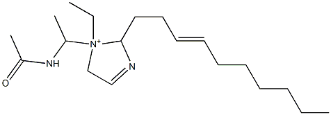 1-[1-(Acetylamino)ethyl]-2-(3-decenyl)-1-ethyl-3-imidazoline-1-ium 结构式