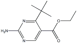 2-Amino-4-tert-butylpyrimidine-5-carboxylic acid ethyl ester 结构式
