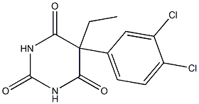 5-(3,4-Dichlorophenyl)-5-ethylbarbituric acid 结构式